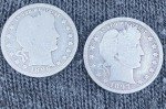 1896-1897 Barber Quarters Set Liberty Head 25c