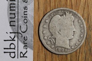 1896 Liberty Head Barber Quarter Silver 25¢
