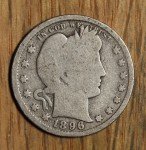 1896 Liberty Head Barber Quarter Silver 25¢