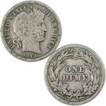 Barber Silver Coin 3-Piece Set: Dime, Quarter, Half Dollar
