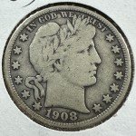 1908-D Barber Half Dollar Coin 50C