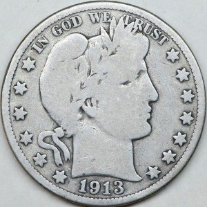 1913 Barber Half Dollar Coin