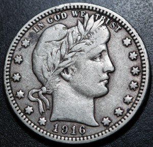 1916-D Barber Quarter - Near Very Fine