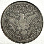 1909 Barber Quarter 25C - Rare Coin
