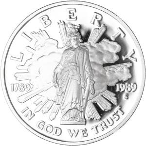 1989 S Congressional Bicentennial Silver Dollar Coin
