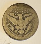 1901 Barber Quarter Coin