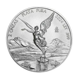 2024 Silver Mexican Libertad 2 oz Coin