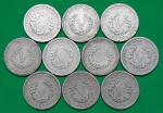 Ten Liberty V Nickels - Great Date Variety!