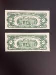 1963A $2 Red Seal Consecutive Serial Notes
