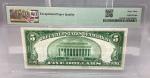 1928 $5 Red Seal Legal Tender Note - PMG 63