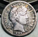 1899 Barber Dime Liberty Head Silver Coin