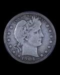 1904-O Barber Quarter - CACG VG10 - Nice Look