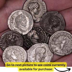 Ancient Roman Silver Denarius Coin, 1700+ Years Old
