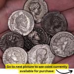 Ancient Roman Silver Denarius Coin, 1700+ Years Old