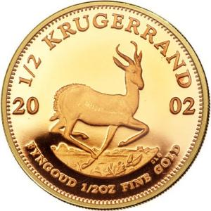 South African Gold Krugerrand Coin - 1/2 oz