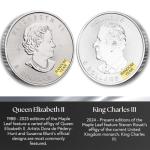 (5) 1 oz Silver Maple Leaf Lot BU