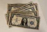 $1 Funny Blue Seal Silver Certificate Currency Note