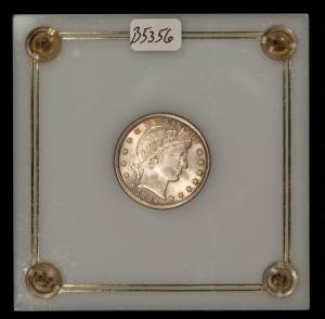 1892 Silver Barber Quarter in Capital Holder