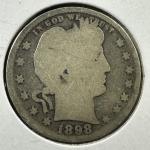 1898 Barber Quarter 25C - Rare Find!