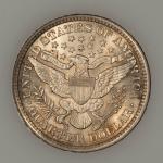 1892 Silver Barber Quarter in Capital Holder