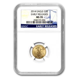 2014 1/10 oz American Gold Eagle MS-70