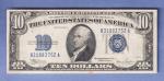 1934C Blue Seal $10 Silver Certificate Note