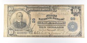 1902 $10 New York National Currency Blue Seal
