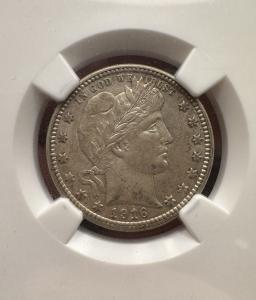 1916-D Barber Quarter Coin Graded by NGC