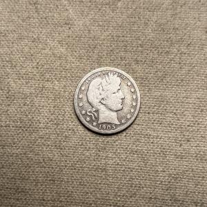 1905-S Barber Silver Quarter - Choice VG