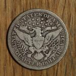 1908 D Barber Quarter Silver Coin 25¢