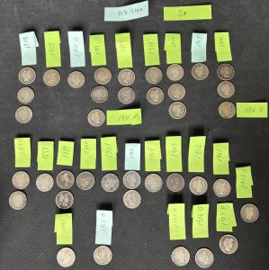 38 Barber Dimes - 90% Silver Collection