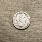 1911 S Barber Quarter - 90% Silver 25c Coin