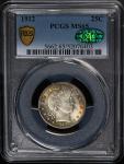 1912-P Barber Quarter PCGS MS65 with CAC Sticker