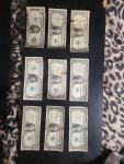 Vintage Blue Seal Silver Certificates Currency Lot