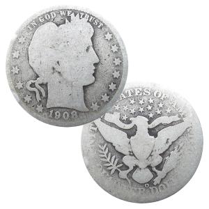 $1 Face Value 90% Silver Barber Quarters