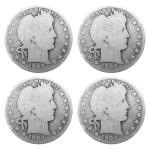 $1 Face Value 90% Silver Barber Quarters