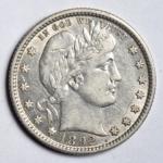 1892-O Barber Quarter - Sharp AU/BU Quality