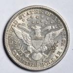 1892-O Barber Quarter - Sharp AU/BU Quality