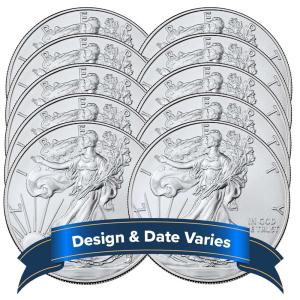 10 American Silver Eagle 1 oz Coins - Random Year