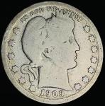 1909 O Barber Quarter 25C Liberty Head Silver