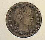 1903 Barber Quarter - Better Date, Strong F/VF