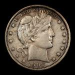 1907 Barber Silver Half Dollar - Eye Appeal