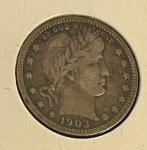 1903 Barber Quarter - Better Date, Strong F/VF