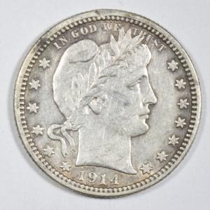 1914 Barber Quarter - Great Condition, Affordable Price!
