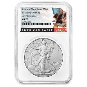 2026 $1 American Silver Eagle NGC MS70 Black Label