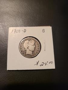 1900-O Barber Quarter 90% Silver Coin