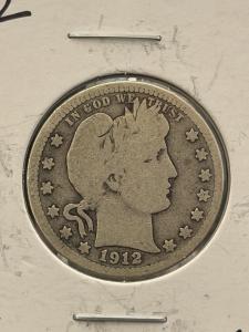 1912 Barber Silver Quarter - Lot B