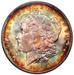 1904-O Rainbow Color Toned Morgan Dollar MS 64