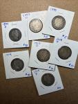 Barber Quarter Lot of 7 Pieces, 1894-1915