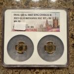 Queen Elizabeth II and King Charles III 2023 £10 NGC Set